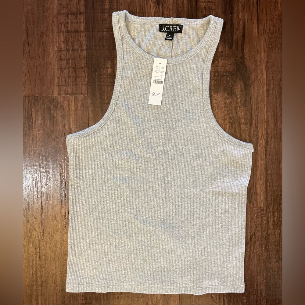 J.Crew Medium Gray favorite tank top in vintage rib